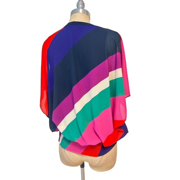 Trina Turk Colorful Geometric Blouse - Picture 6 of 8
